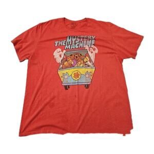 VINTAGE The Mystery Machine Scooby-Doo Men’s T-Shirt XXL RED CARTOON